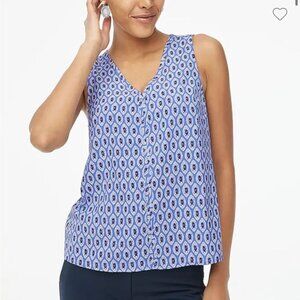 NWT J Crew Sleeveless v neck crepe shell